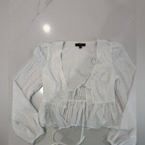 Lulus Cropped Tie front Top Size XS